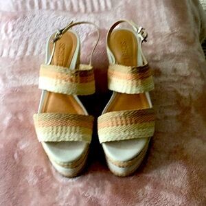 Schutz raffia platform sandals-size 6